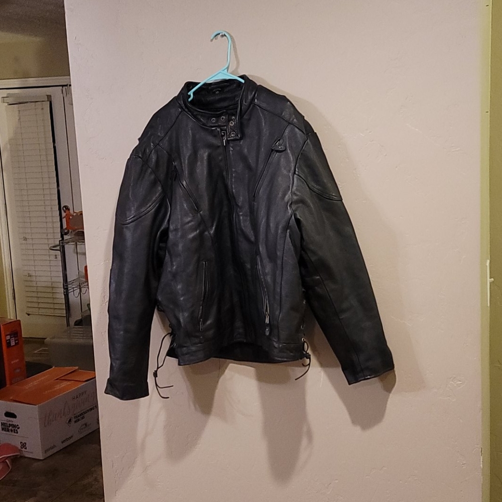 Biker leather coat